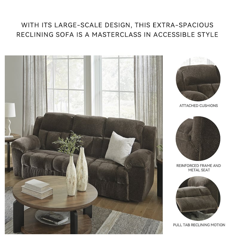 Signature Design by Ashley Fyne-Dyme Power Reclining Loveseat with Console - 74"W x 43"D x 43"H