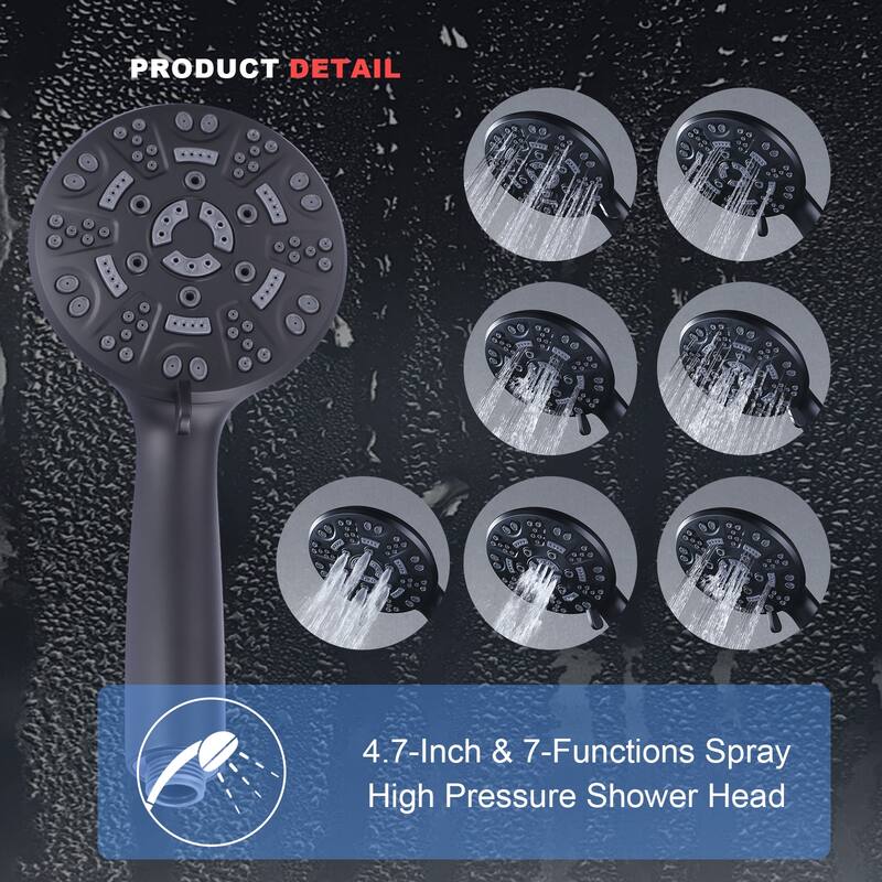 WOWOW Modern Style 4.7-Inch Multi-Function Shower Faucet Set