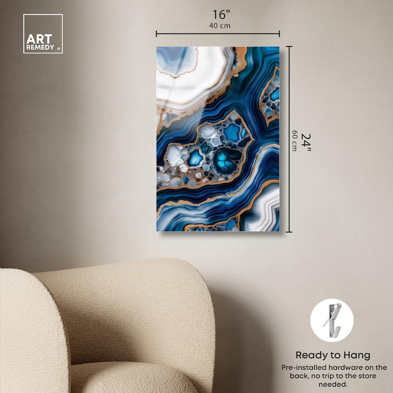 Azure Alveoli I Acrylic by Art Remedy, Ready to Hang