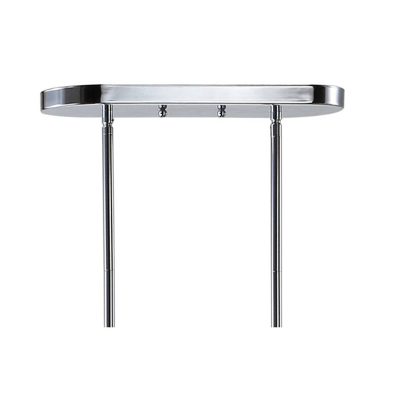 Laura 41" 4-light Linear Metal/Crystal LED Pendant, Chrome by JONATHAN Y