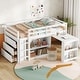preview thumbnail 13 of 18, Twin Size Low Loft Bed with 3 Drawers,Shelf Cabinet and Pull Out Desk
