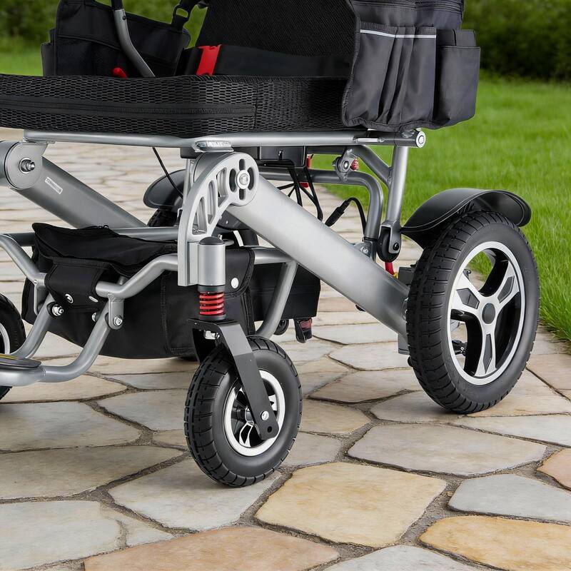 Foldable Electric Wheelchair for Adults, 300W Motor, Lightweight Aluminum Frame, Portable Power Wheelchair