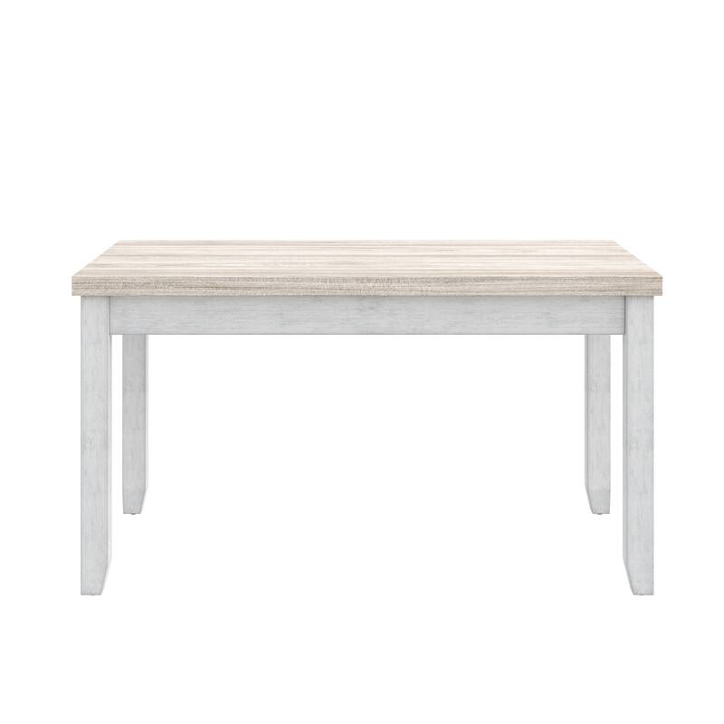 Javlergo 60-inch Modern Rectangular Solid Wood Dining Table with 4 Drawer Spaces