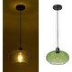 preview thumbnail 6 of 4, Industrial green glass pendant light kitchen island hanging lighting