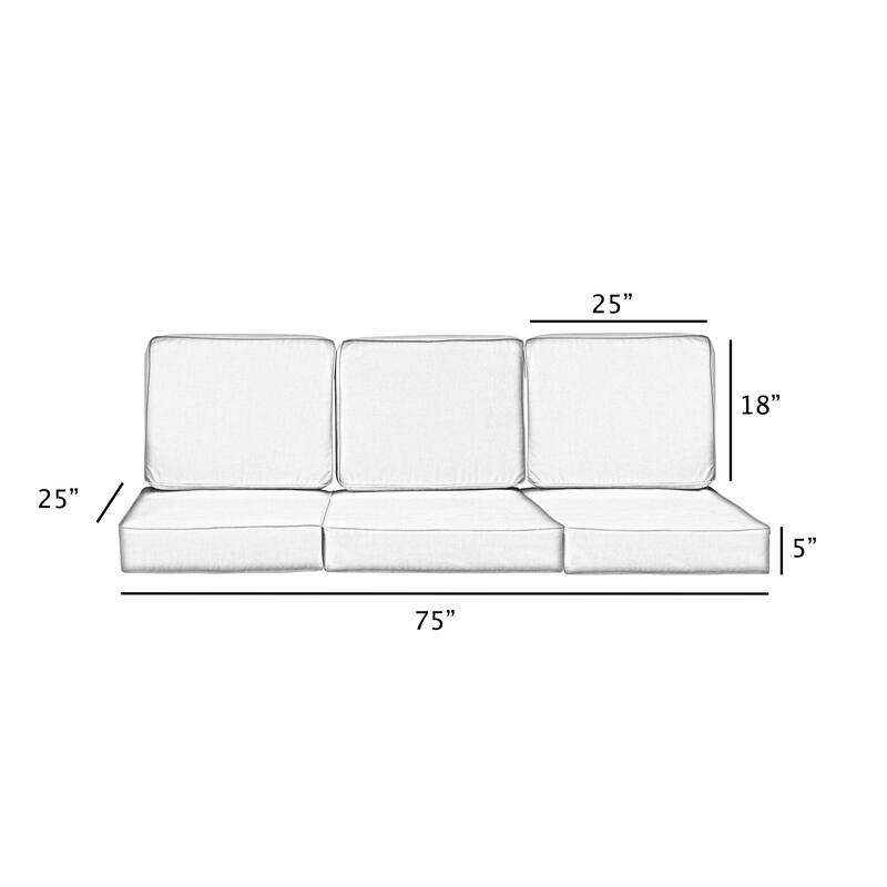 Sorra Home Indoor/Outdoor Deep Seating Sofa Cushion Set