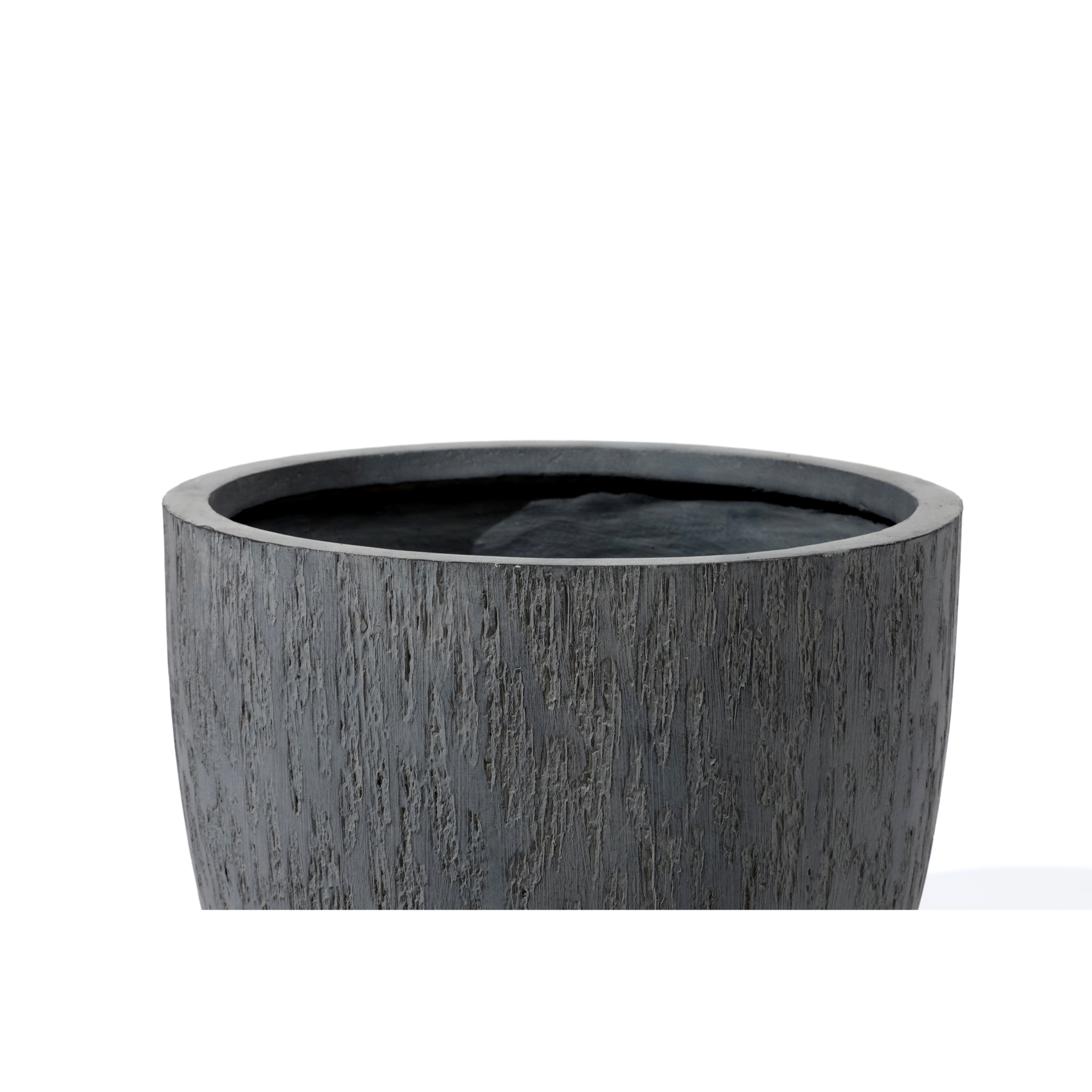Grey MgO Round Indoor / Outdoor Planter