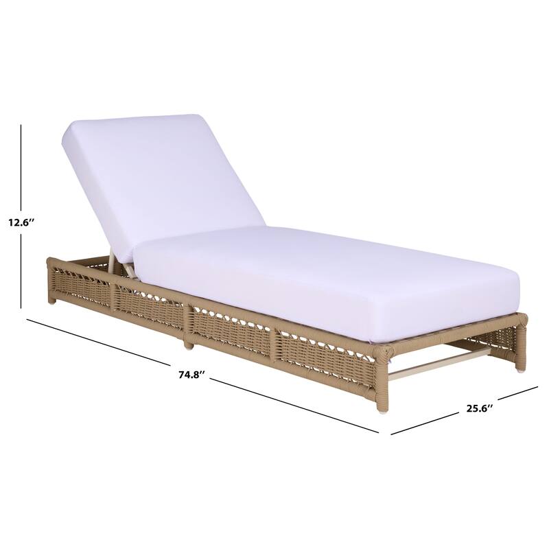 SAFAVIEH Outdoor Living Callan Lounger - 75"W x 26"D x 13"H