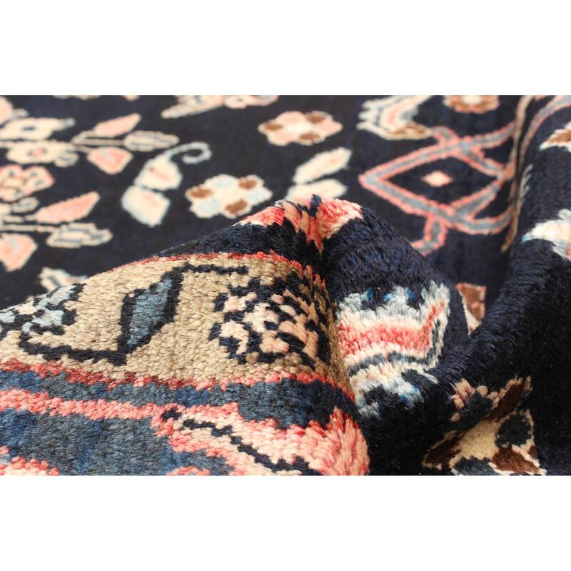 ECARPETGALLERY Hand-knotted Anadol Navy Wool Rug - 4'2 x 8'1