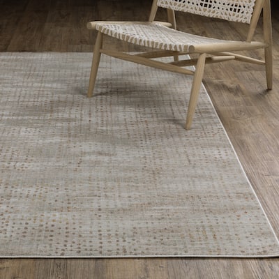 Melody Distressed Abstract Grey/ Gold Area Rug