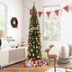 preview thumbnail 16 of 43, Green PVC Metal Slim Pencil Christmas Tree with LED Lights