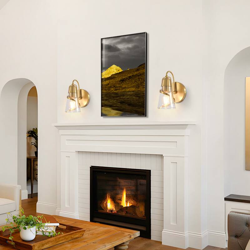 Parrot Uncle 5" Modern Gold Seeded Glass 1-Light Wall Light Sconce