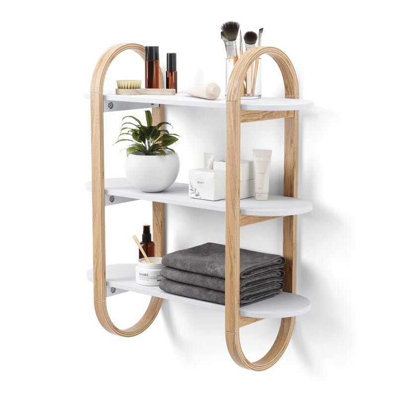 Umbra 1016859 Bellwood 29-1/2" x 9-5/16" Wood Display Shelf