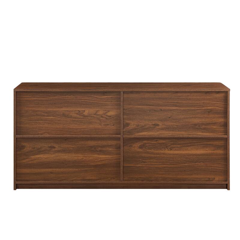 Sideboard Storage Cabinet TV Stand with wave pattern Buffet Cabinet Wooden Vertical Striped Cabinet