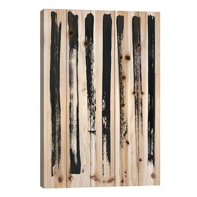 Abstract I Print On Wood by Honeymoon Hotel - Multi-Color