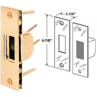 Defender Security Brass 1-1/4 In. High Security Strike Plate - 1 Each ...