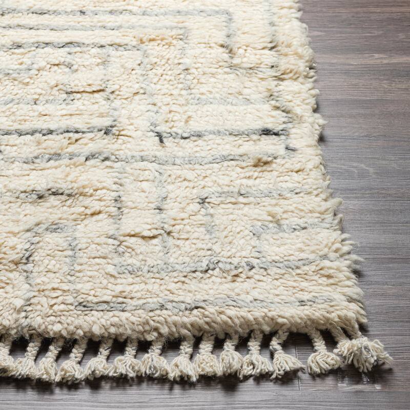 Durga Handmade Scandinavian Plush Wool Area Rug