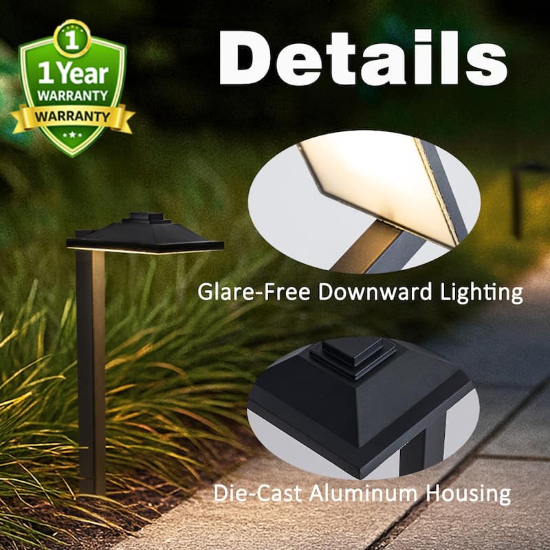 LED Low Voltage Landscape Path Light Bright Waterproof Outdoor Pathway Light for Walkway, Garden, Yard & Driveway (6 pack )