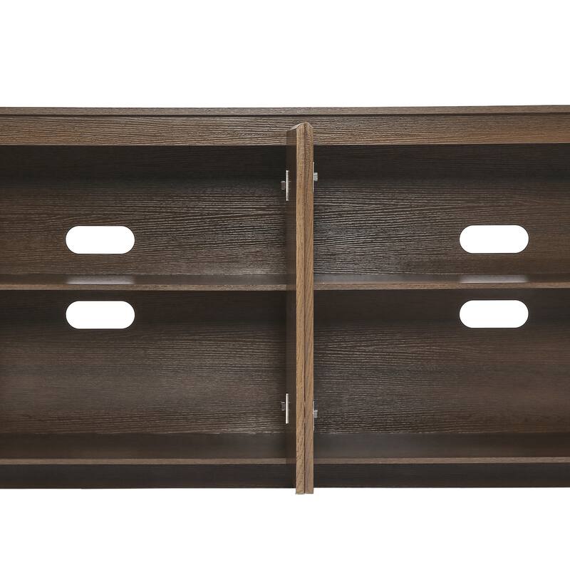 Mid-Century Modern Large 4-Door Cabinet Storage Sideboard