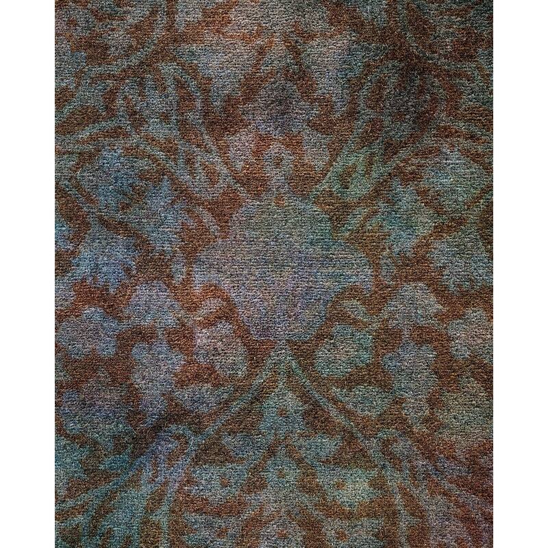 Overton Hand Knotted Wool Vintage Inspired Modern Contemporary Overdyed Gray Runner Rug - 2' 7" x 10' 3"