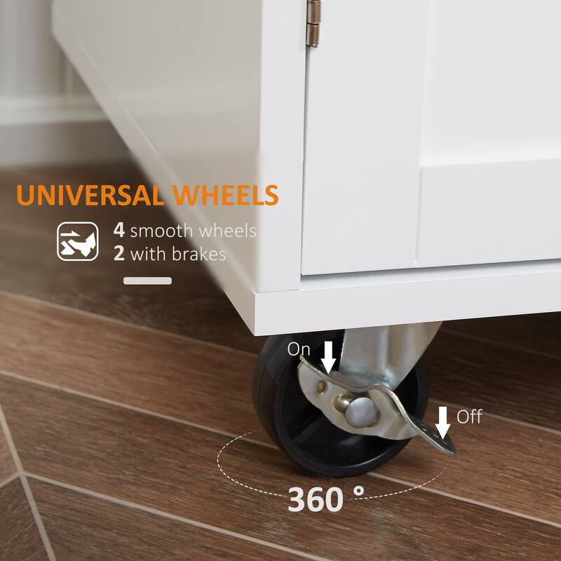 Kitchen Island Cart Rolling Trolley Cart With Drawer(no include stool)