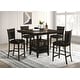 preview thumbnail 1 of 14, Jaden 5-piece Square Counter Height Dining Set Espresso Espresso