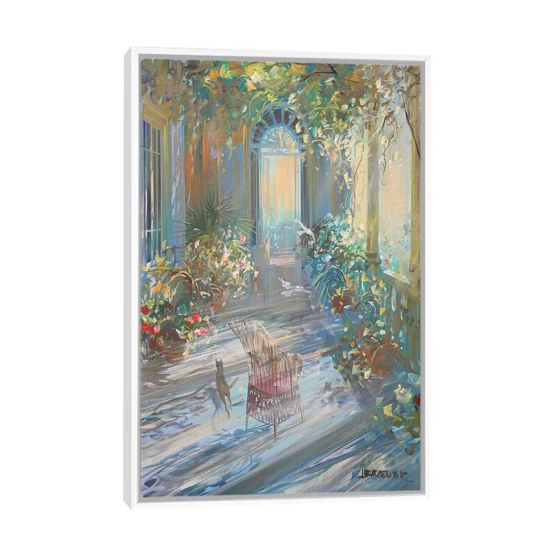 iCanvas "Light On The Terrace" by Laurent Parcelier Framed Canvas Print - White - 26x18