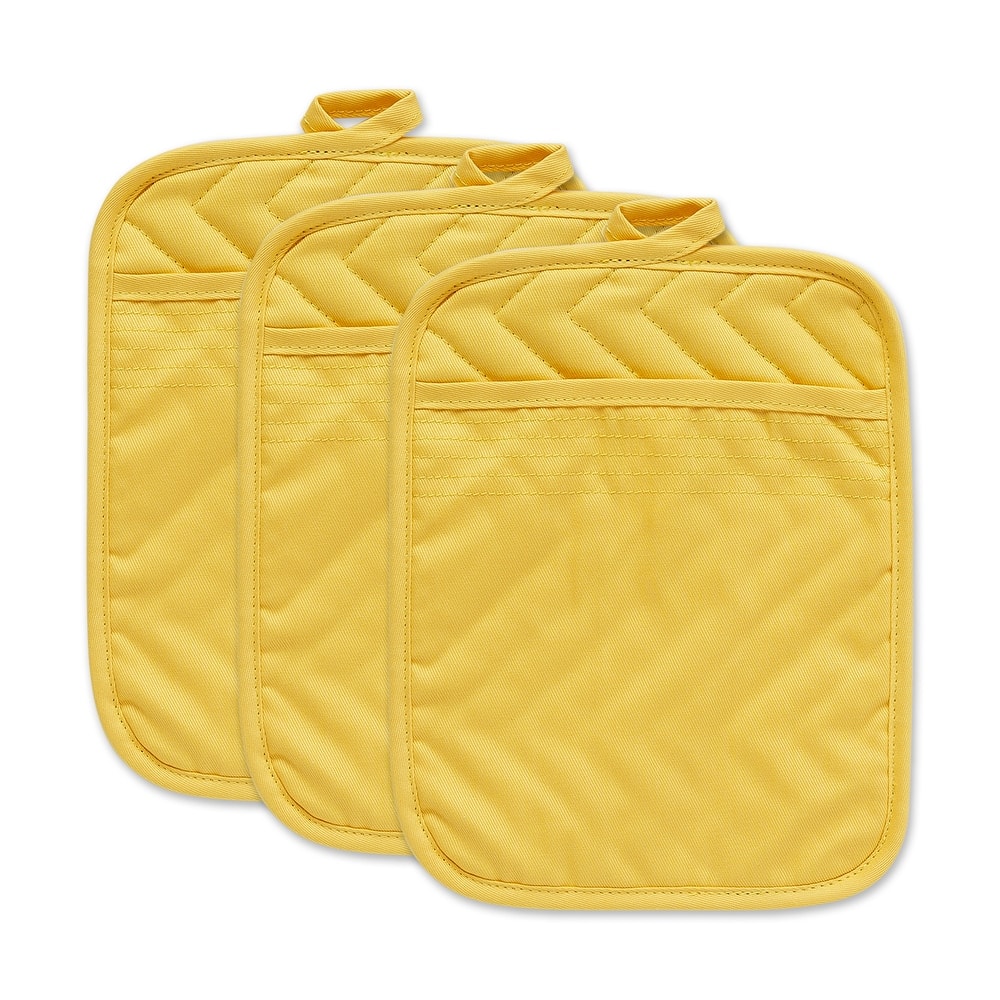 DII Quilted Kitchen Potholder Set (Set of 3)