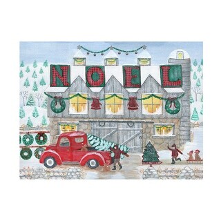 Cheryl Bartley 'Noel Christmas Tree Farm' Canvas Art - White