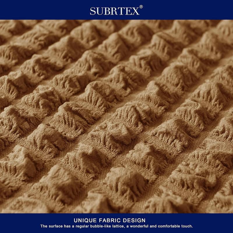 Subrtex 1 Piece Armchair Slipcover Seersucker Skirt Stretch Spandex Furniture Protector