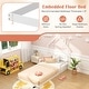 preview thumbnail 21 of 31, Costway Twin Size Floor Bed for Kids with Chimney Headboard & Handrail