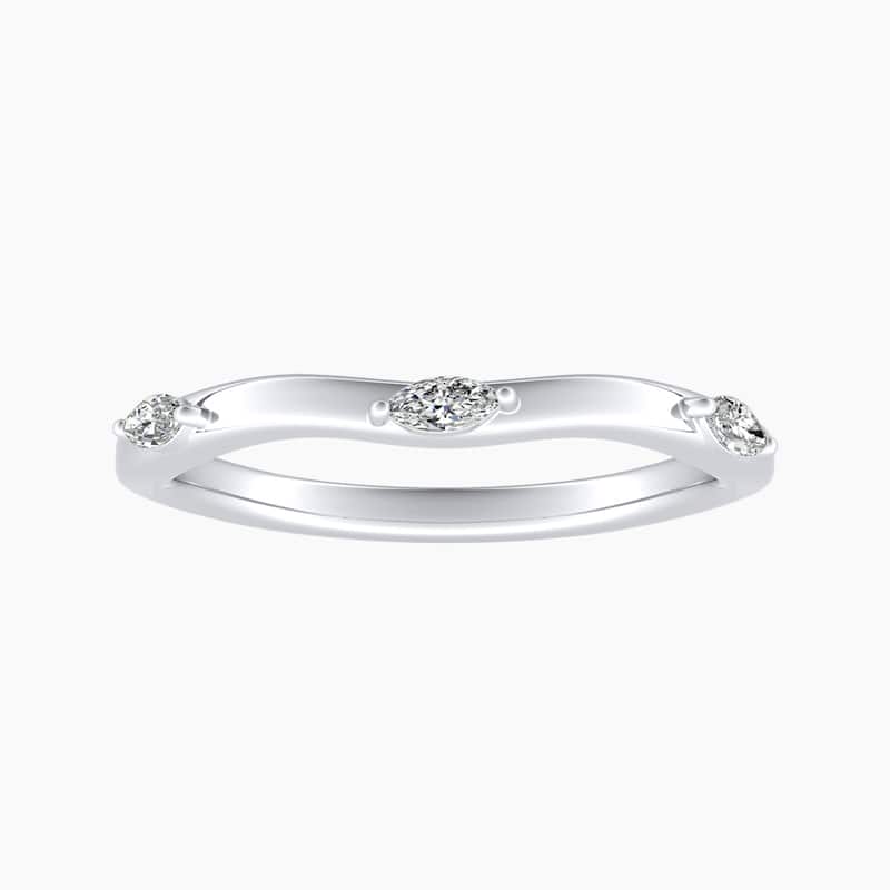 Auriya 14k Gold Lab Grown Diamond Nature Inspired Contour Vine Ring 0.10 ct. tw. (F-G, VS) - 7 - White