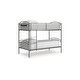 preview thumbnail 2 of 6, Signature Design by Ashley Graymound Gray Twin over Twin Bunk Bed with Ladder