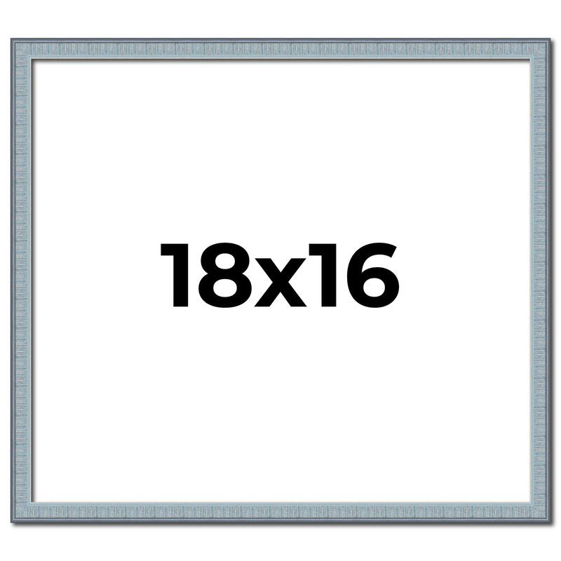 18x16 Frame Rustic Sky Blue Solid Wood Picture Frame | 0.75 Inch