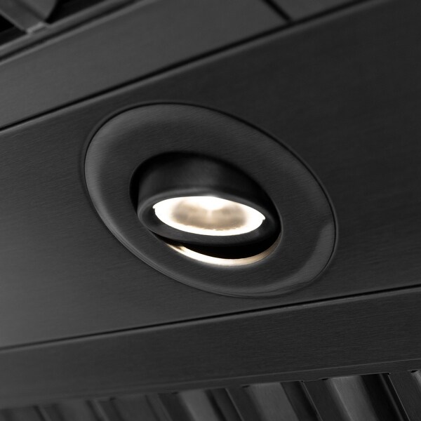 ZLINE Black Stainless Steel Range Hood with Black Stainless