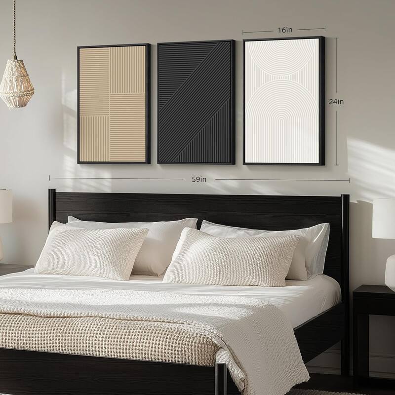 Modern Neutral Minimalist Canvas Paintings Wall Decor