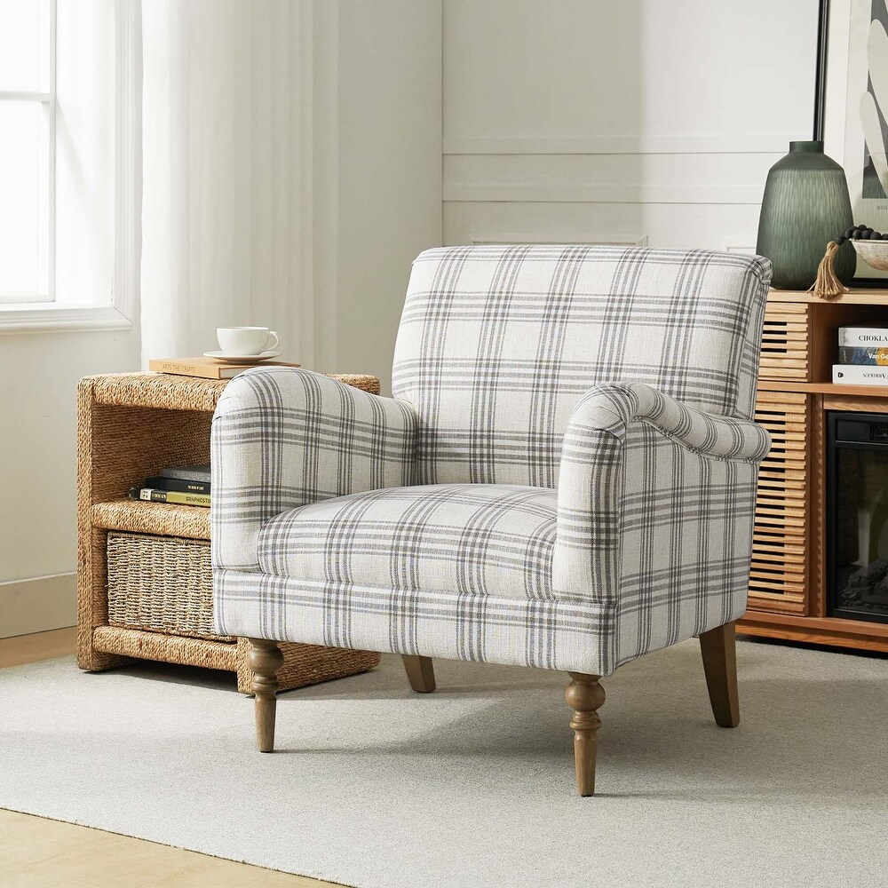 Grey best sale check chair