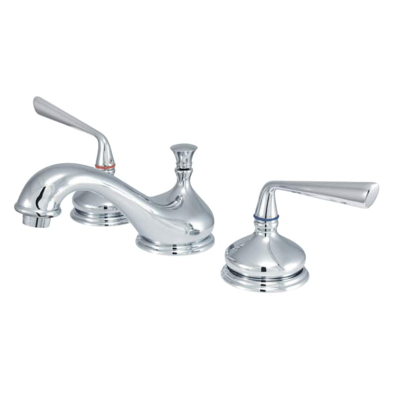 Kingston Brass Silver Sage Widespread Bathroom Faucet with Pop-Up - Polished Chrome