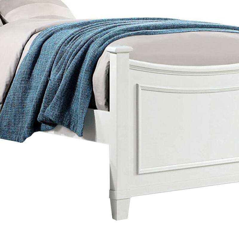 Joly Full Size Kids Bed with Cradle Inspired Trundle Storage, White