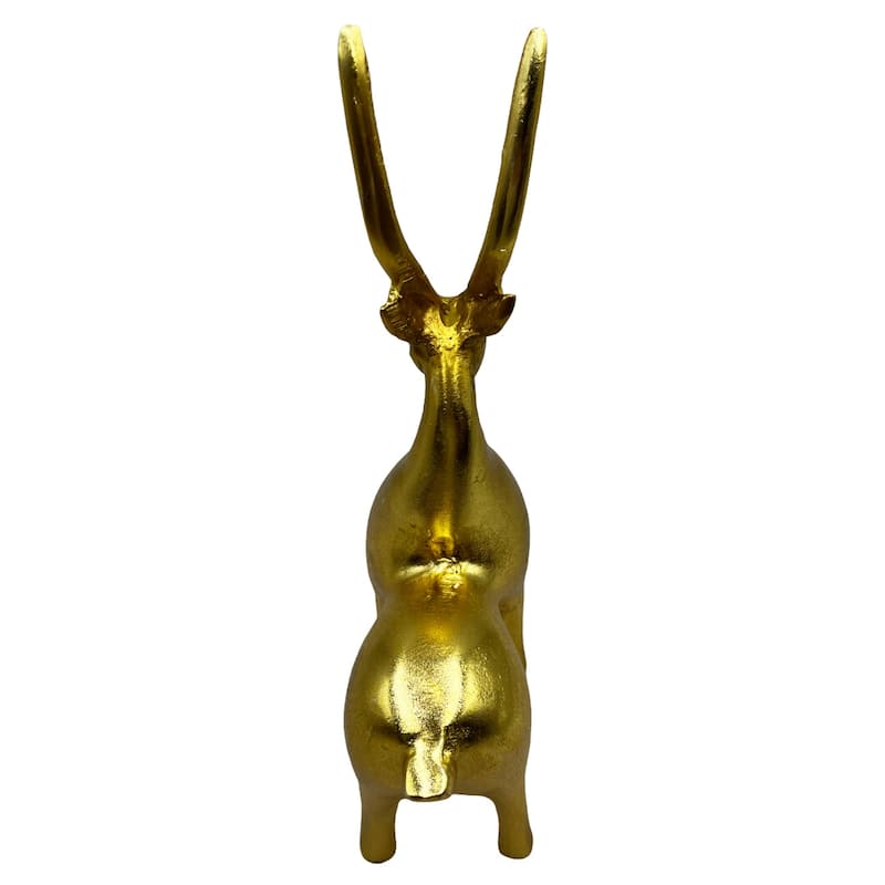 12 Inch Tall Decorative Handmade Aluminum Goat Sculpture - 6 x 3 x 12 in