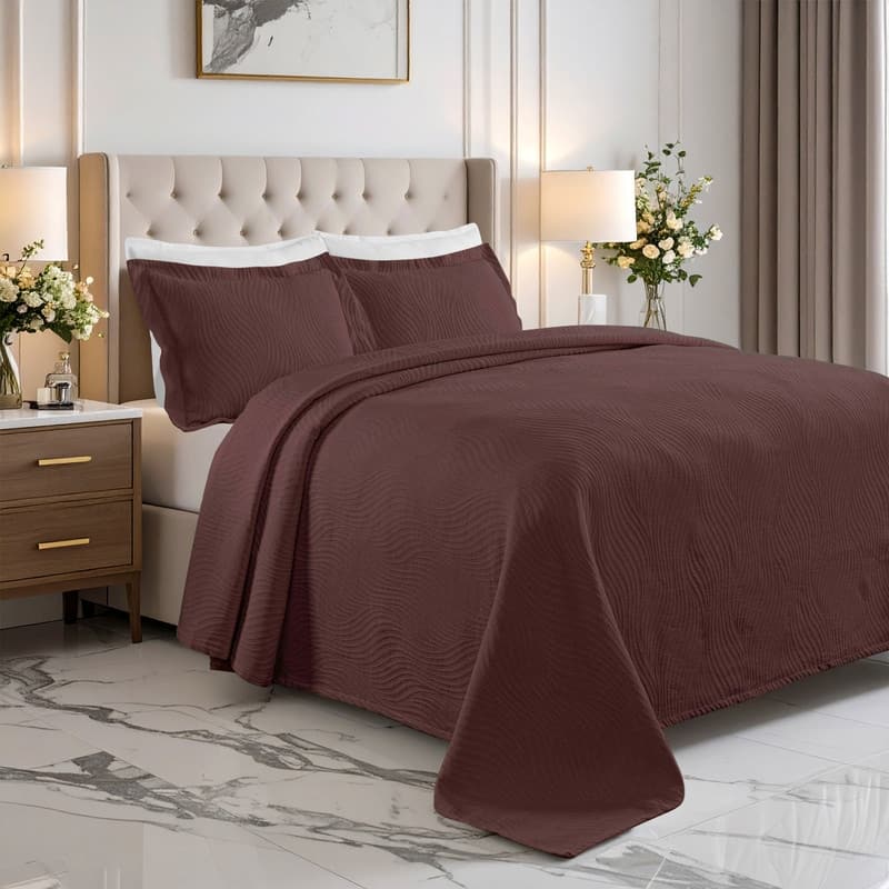 Superior Cascade Cotton Decorative Bedspread Set