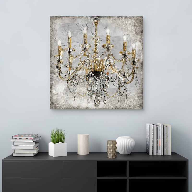 Crystal Luxe I Gold by Studio Arts Canvas Art Print