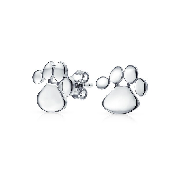 dog paw stud earrings