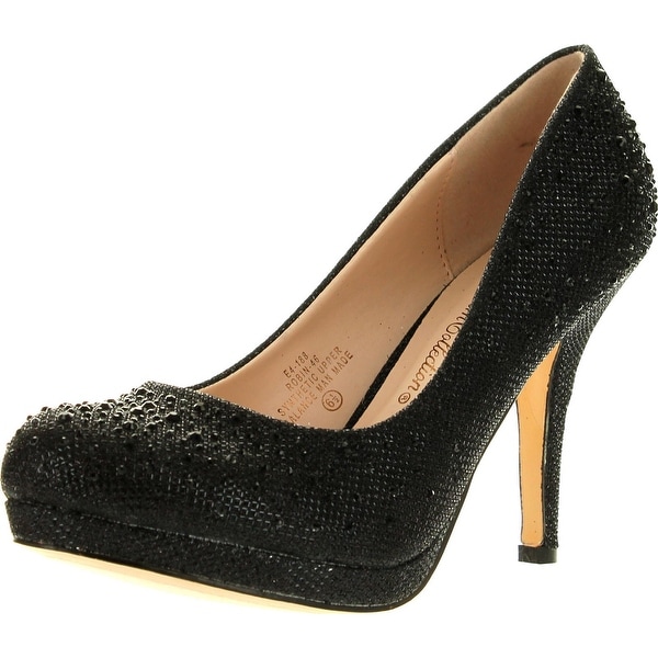 womens black pumps low heel