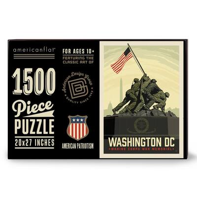1500 Piece Jigsaw Puzzle, 20x27 Inches, Iwo Jima, Artwork by Anderson Design Group