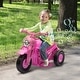 preview thumbnail 18 of 26, Toddler Ride-On Motorcycle with Bubble Feature, Music, Headlight & Stable 3-Wheel Design
