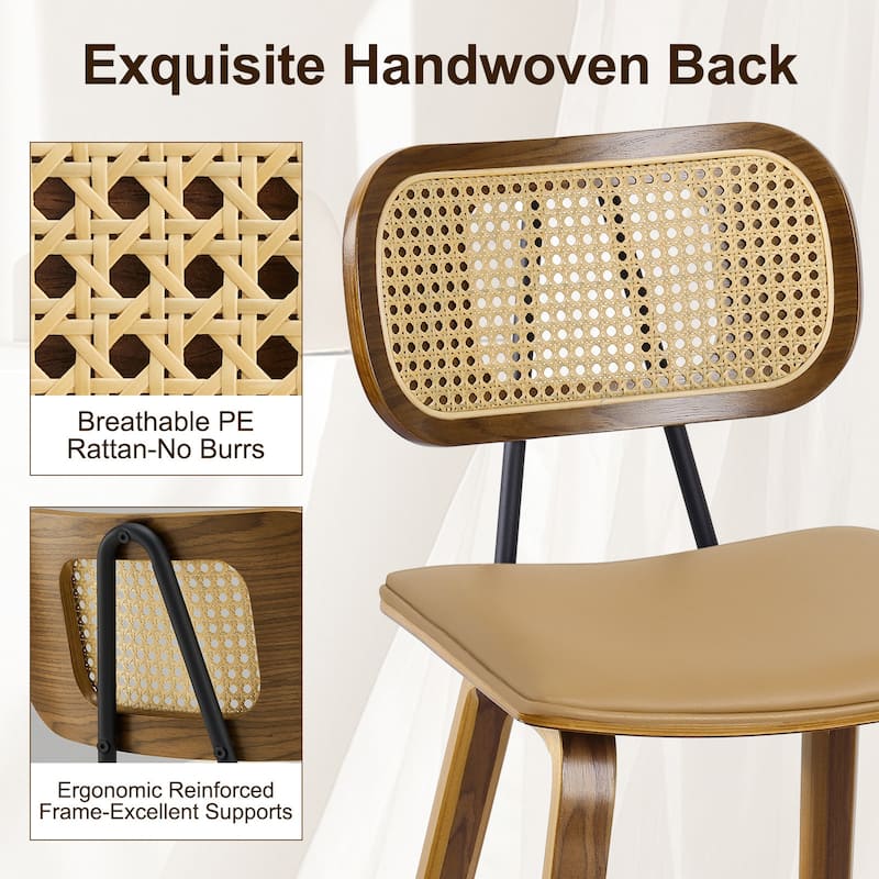 26-Inch Upholstered Counter/ Bar Stools Set of 2 or 3 - 35.1"H x 17.7"W x 19.5"D