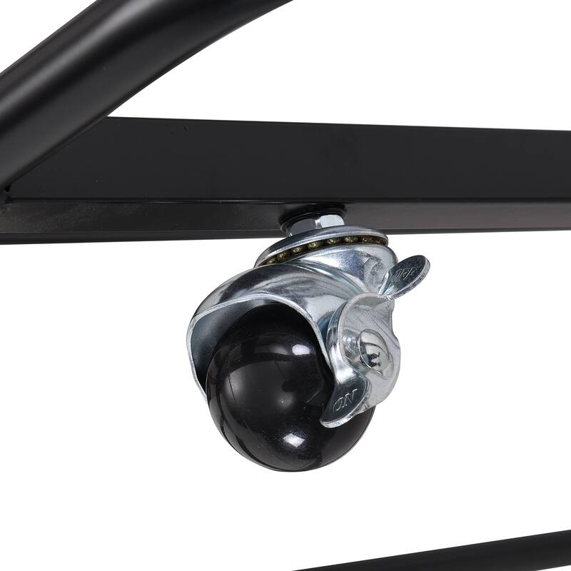 Twin Metal Daybed with Adjustable Trundle, Portable Folding Trundle