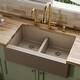 preview thumbnail 16 of 16, Karran Farmhouse Apron Front Quartz Double Bowl Kitchen Sink