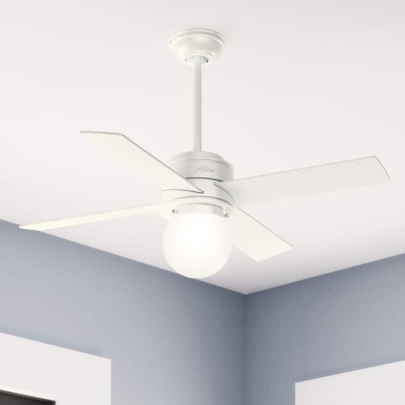 Hunter 52" Cranbrook Ceiling Fan with LED Light Kit and Remote - Mid-Century Modern, Low-Profile
