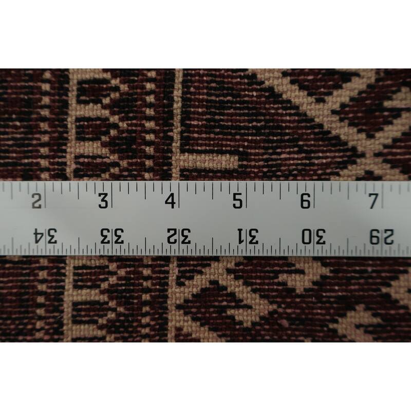 Hand Knotted Oriental 100% Wool Carpet Traditional All-Over Red Turkoman Area Rug - 12' 5'' X 8' 3''